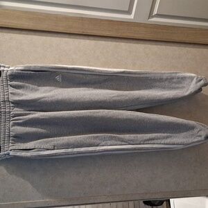 Adidas Kids Gray Sweatpants with White Stripes